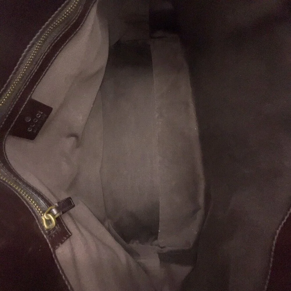 ❌SOLD❌ Authentic Gucci GG Canvas/Leather Buckle Tote Bag - Picture 15 of 17